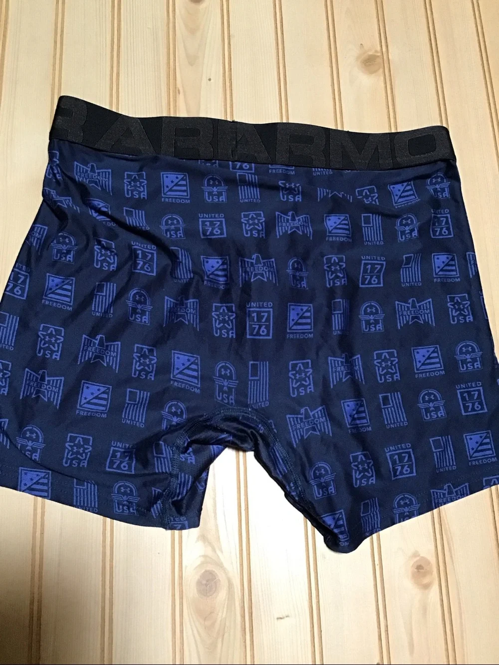 Under Armour Men’s The Tech Boxerjock Patriotic Blue & Black Flag Eagle Boxers